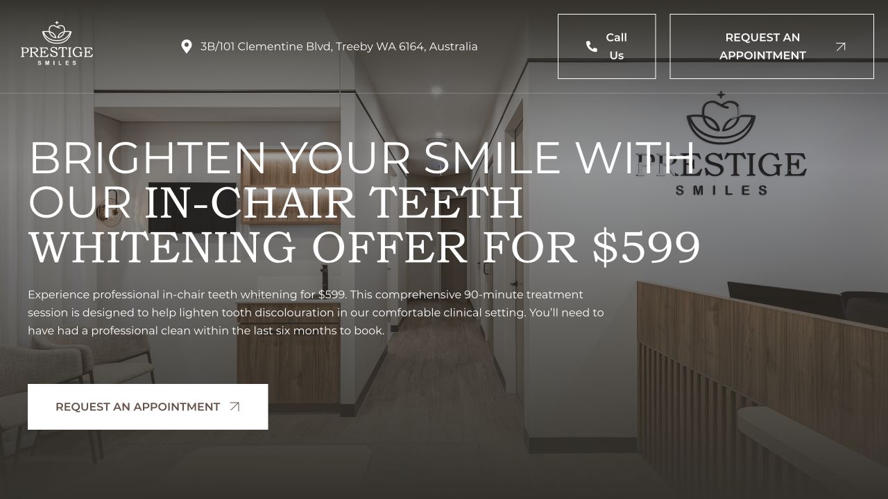 Teeth Whitening Offer landing page preview